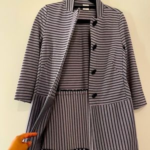 Gray lavender striped packet - Cabi car coat xs